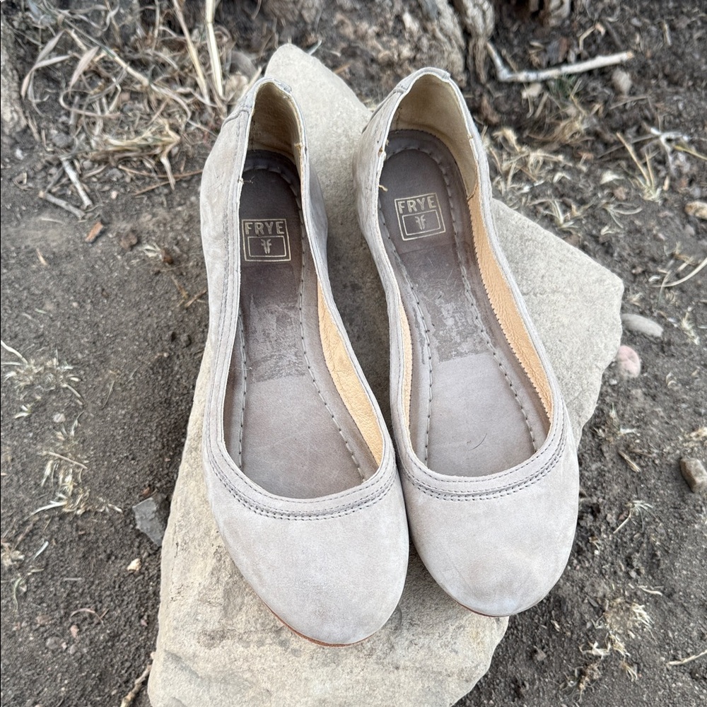Frye Women's Light Taupe Suede Ballet Flats
